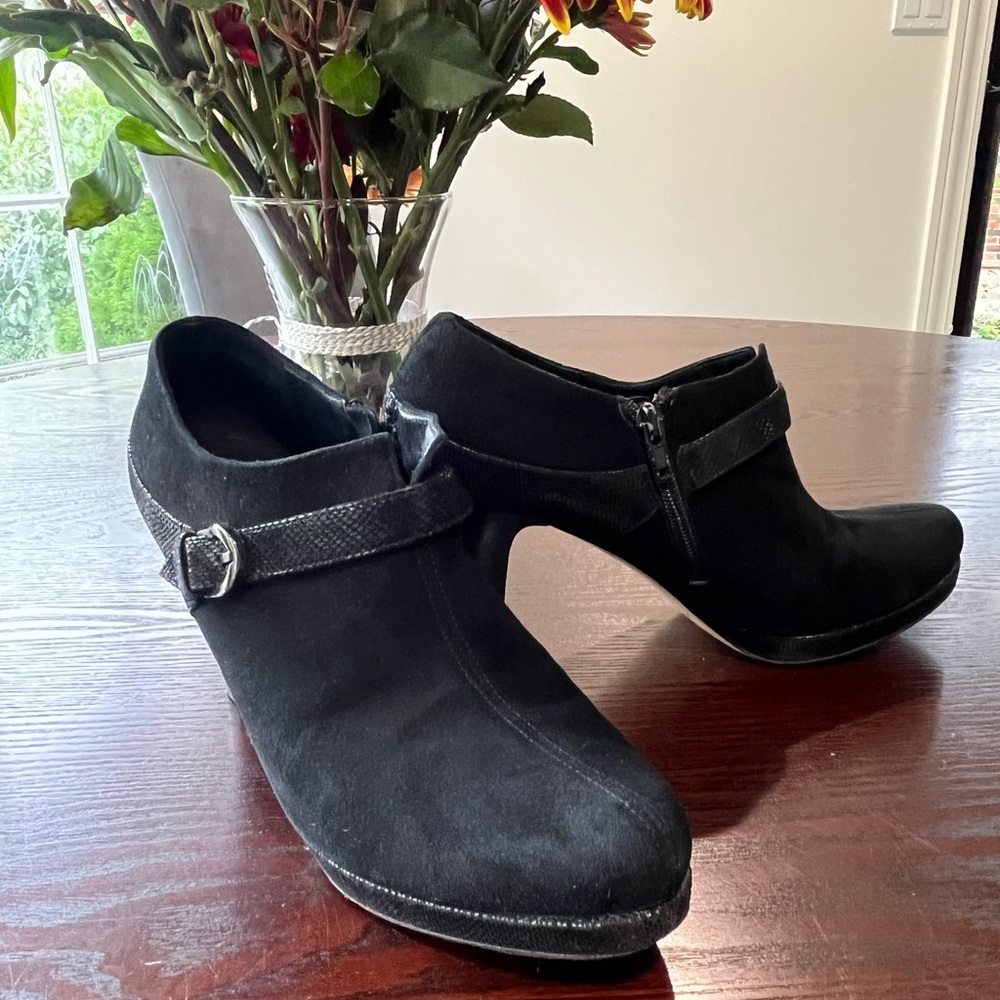 Rangoni by Amalfi Black Suede and Python Booties